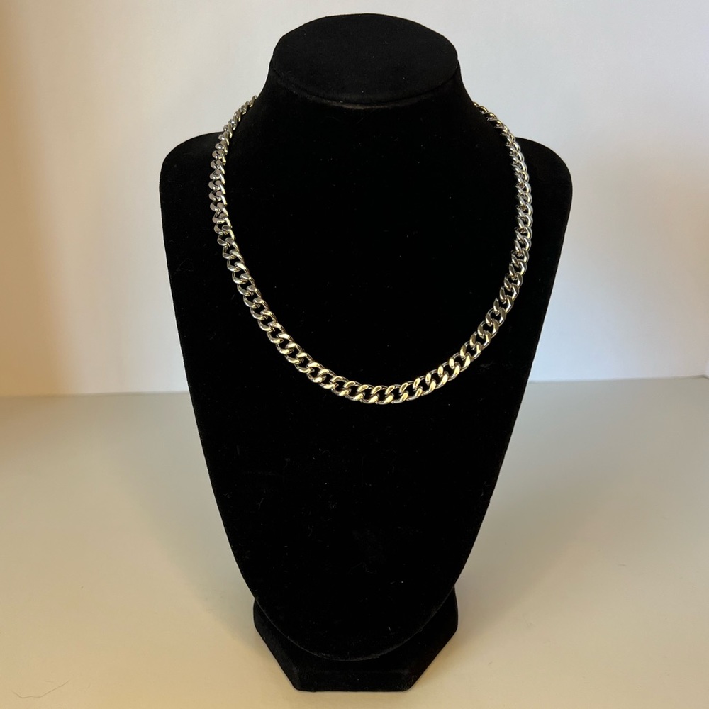 NWOT Silver Tone Chain with Lobster Clasp Unisex 16” + 2” Extender - Picture 2 of 6